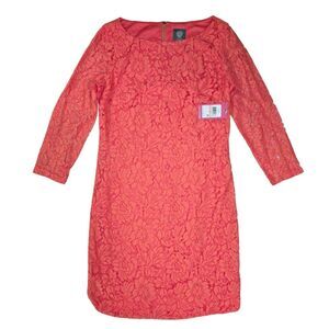 NWT Vince Camuto Coral Lace Dress 3/4 Sleeve